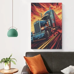 Gros camion Peinture sur toile sans cadre, impressions posters art mural pour déco maison chambre bureau