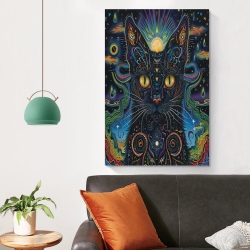 Chat Peinture sur toile sans cadre, impressions posters art mural pour déco maison chambre bureau