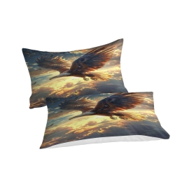 Aigle Housse de Couette Imprimée 3D Douce 3 Pièces Literie Garçons Filles