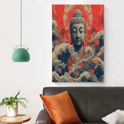 Bouddha Peinture sur toile sans cadre, impressions posters art mural pour déco maison chambre bureau