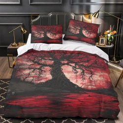 Arbre de vie Housse de Couette Imprimée 3D Douce 3 Pièces Literie Garçons Filles