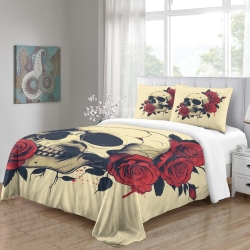 Crâne Housse de Couette Imprimée 3D Douce 3 Pièces Literie Garçons Filles