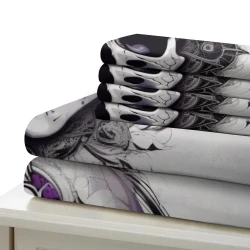 Crâne Housse de Couette Imprimée 3D Douce 3 Pièces Literie Garçons Filles