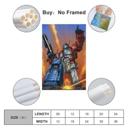 Transformers Optimus Prime Peinture sur toile sans cadre, impressions posters art mural pour déco maison chambre bureau