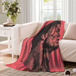 Cristiano Ronaldo Plaid en Polaire Imprimé 3D Couverture Douce Confortable pour Canapé Lit Bureau