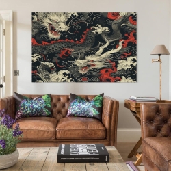 Dragon Peinture sur toile sans cadre, impressions posters art mural pour déco maison chambre bureau