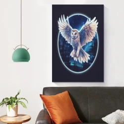 Búho Pintura en lienzo sin marco, impresiones de pósters arte pared para decoración hogar dormitorio oficina