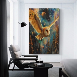 Hibou Peinture sur toile sans cadre, impressions posters art mural pour déco maison chambre bureau