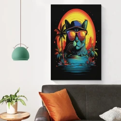Chat Peinture sur toile sans cadre, impressions posters art mural pour déco maison chambre bureau