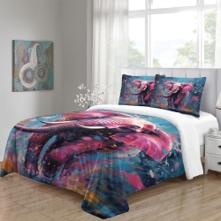 Éléphant Housse de Couette Imprimée 3D Douce 3 Pièces Literie Garçons Filles
