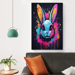 Lapin Petit lapin Peinture sur toile sans cadre, impressions posters art mural pour déco maison chambre bureau