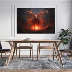Renne Peinture sur toile sans cadre, impressions posters art mural pour déco maison chambre bureau