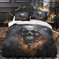 Crâne Housse de Couette Imprimée 3D Douce 3 Pièces Literie Garçons Filles