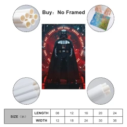 Darth Vader Star Wars Pittura su tela senza cornice, stampe di poster arte murale per arredo casa camera ufficio