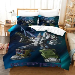 Transformers Megatron Housse de Couette Imprimée 3D Douce 3 Pièces Literie Garçons Filles