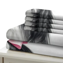 Shih Tzu Housse de Couette Imprimée 3D Douce 3 Pièces Literie Garçons Filles