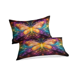 Papillon Housse de Couette Imprimée 3D Douce 3 Pièces Literie Garçons Filles