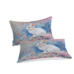 Lapin Housse de Couette Imprimée 3D Douce 3 Pièces Literie Garçons Filles