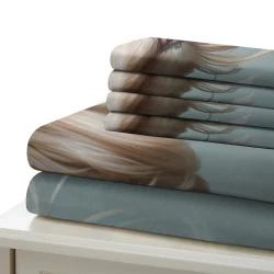 Shih Tzu Housse de Couette Imprimée 3D Douce 3 Pièces Literie Garçons Filles