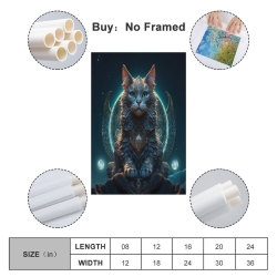 Chat Peinture sur toile sans cadre, impressions posters art mural pour déco maison chambre bureau