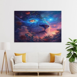 Lion Peinture sur toile sans cadre, impressions posters art mural pour déco maison chambre bureau