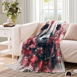 Giant Panda Plaid en Polaire Imprimé 3D Couverture Douce Confortable pour Canapé Lit Bureau