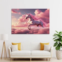 Licorne Peinture sur toile sans cadre, impressions posters art mural pour déco maison chambre bureau