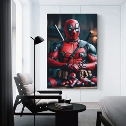 Marvel Deadpool Peinture sur toile sans cadre, impressions posters art mural pour déco maison chambre bureau