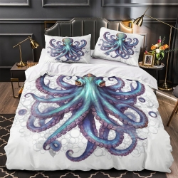 Mythe de l'horreur Cthulhu Housse de Couette Imprimée 3D Douce 3 Pièces Literie Garçons Filles