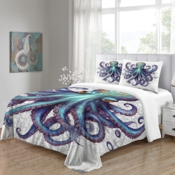 Mythe de l'horreur Cthulhu Housse de Couette Imprimée 3D Douce 3 Pièces Literie Garçons Filles
