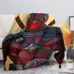 Marvel Deadpool Plaid en Polaire Imprimé 3D Couverture Douce Confortable pour Canapé Lit Bureau