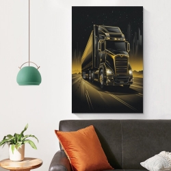 Gros camion Peinture sur toile sans cadre, impressions posters art mural pour déco maison chambre bureau