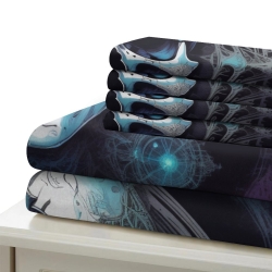 Crâne Housse de Couette Imprimée 3D Douce 3 Pièces Literie Garçons Filles