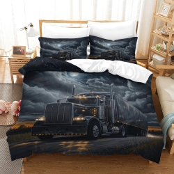 Gros camion Housse de Couette Imprimée 3D Douce 3 Pièces Literie Garçons Filles
