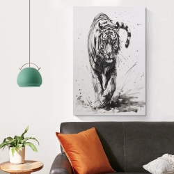 Tigre Peinture sur toile sans cadre, impressions posters art mural pour déco maison chambre bureau