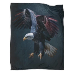 Aigle Plaid en Polaire Imprimé 3D Couverture Douce Confortable pour Canapé Lit Bureau