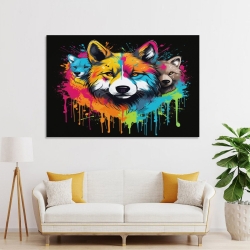 Loup Peinture sur toile sans cadre, impressions posters art mural pour déco maison chambre bureau