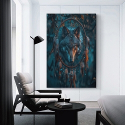 Loup Peinture sur toile sans cadre, impressions posters art mural pour déco maison chambre bureau