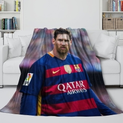 Lionel Messi Plaid en Polaire Imprimé 3D Couverture Douce Confortable pour Canapé Lit Bureau