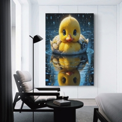 Yellow Duck Unframed Canvas Painting, Wall Art Poster Prints for Home Bedroom Office Decoration