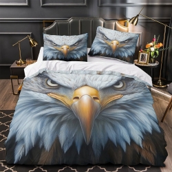 Aigle Housse de Couette Imprimée 3D Douce 3 Pièces Literie Garçons Filles