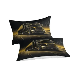 Gros camion Housse de Couette Imprimée 3D Douce 3 Pièces Literie Garçons Filles