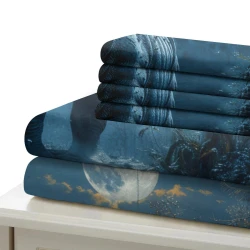 Rhinocéros Housse de Couette Imprimée 3D Douce 3 Pièces Literie Garçons Filles