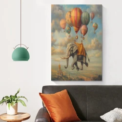 Éléphant Peinture sur toile sans cadre, impressions posters art mural pour déco maison chambre bureau