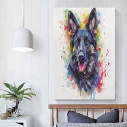 Berger allemand Chien Peinture sur toile sans cadre, impressions posters art mural pour déco maison chambre bureau