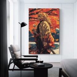 Tueur de démons: Demon Slayer Peinture sur toile sans cadre, impressions posters art mural pour déco maison chambre bureau