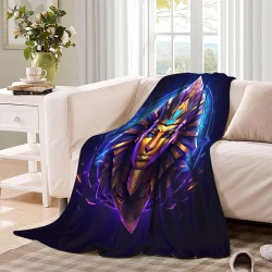 Pharaon égyptien Plaid en Polaire Imprimé 3D Couverture Douce Confortable pour Canapé Lit Bureau