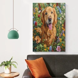 Golden Retriever Peinture sur toile sans cadre, impressions posters art mural pour déco maison chambre bureau