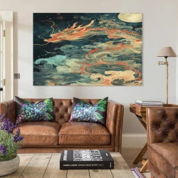 Dragon Peinture sur toile sans cadre, impressions posters art mural pour déco maison chambre bureau
