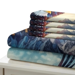 Aigle Housse de Couette Imprimée 3D Douce 3 Pièces Literie Garçons Filles